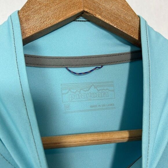 Patagonia Tropic Comfort Pullover Mens M Blue 1/4 Zip Long Sleeve Base Layer - Picture 3 of 7